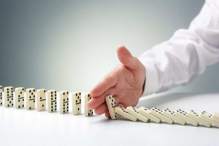 Risk management dominos (CoinDesk archives)