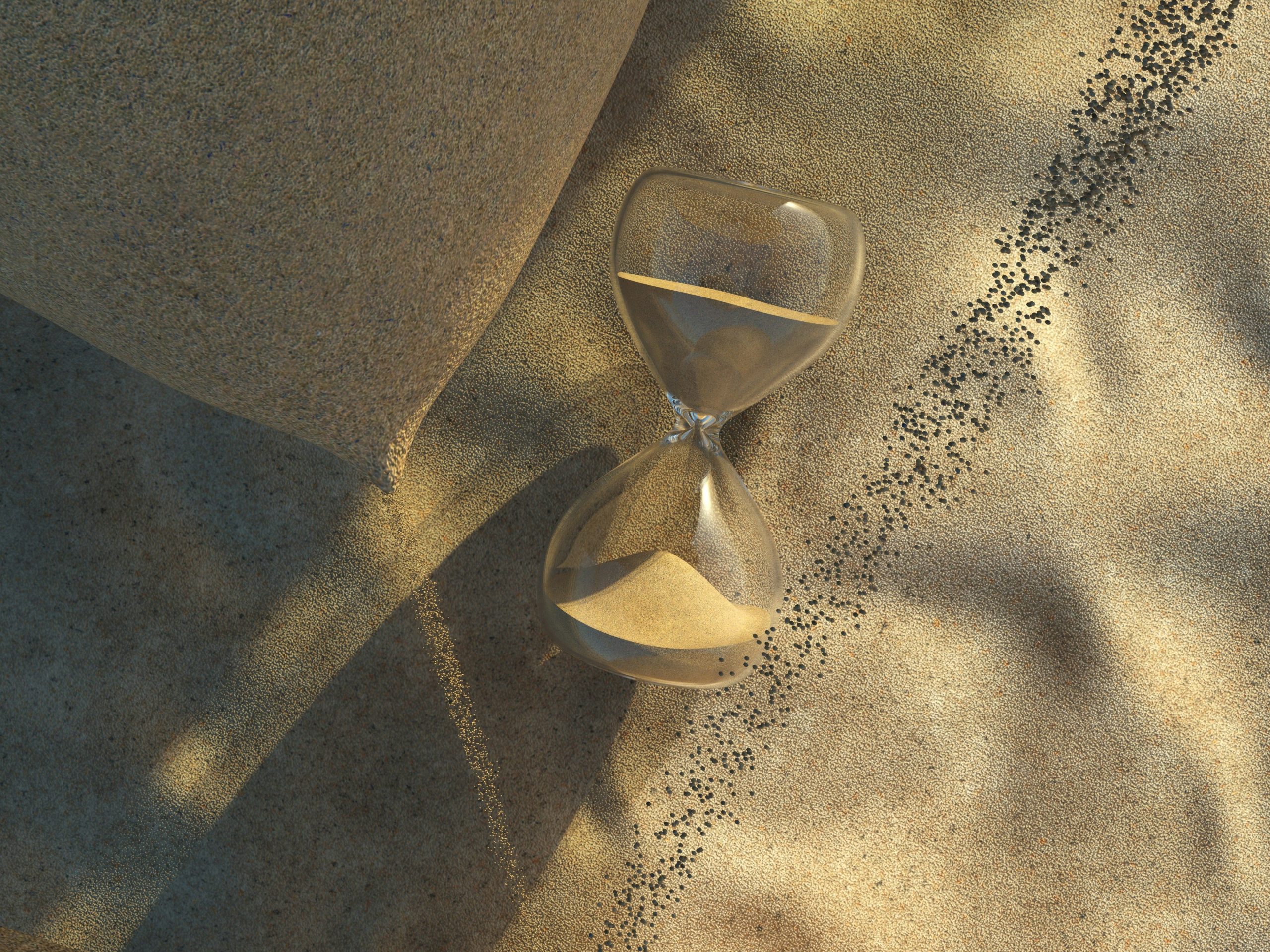 Hour glass sand