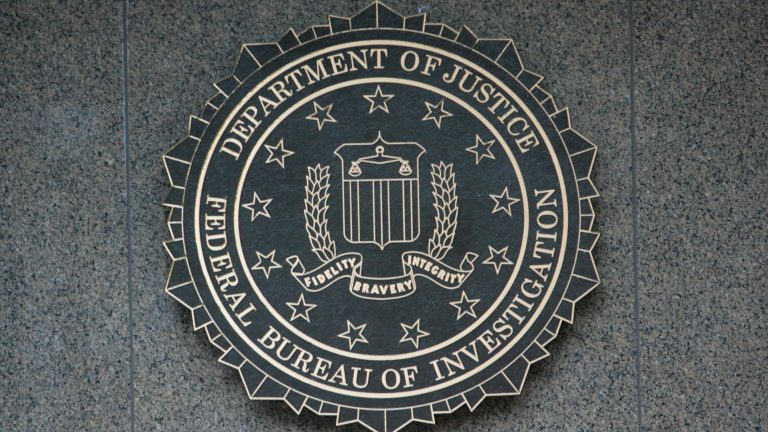 FBI symbol on side of a building.