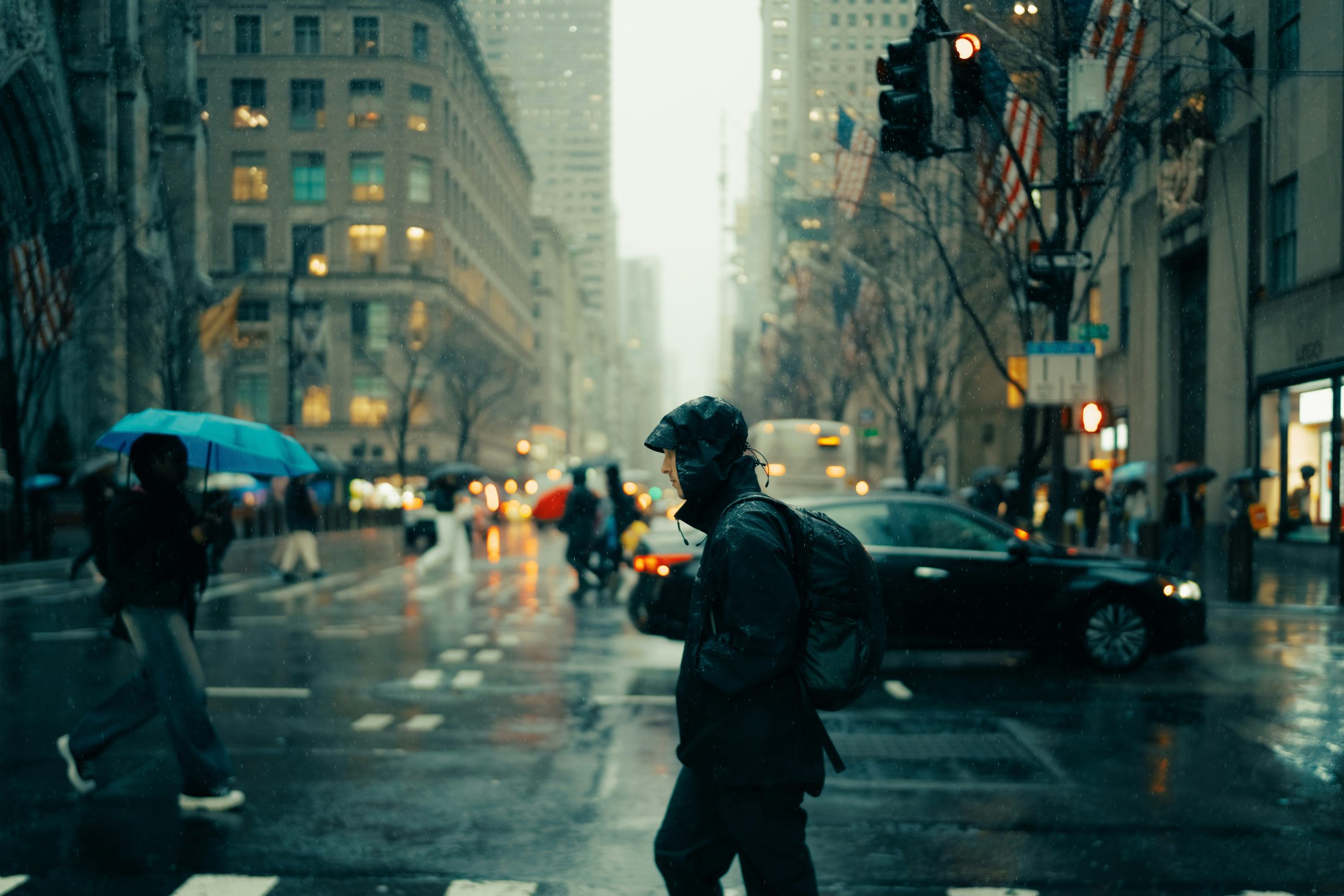 Man in Raincoat