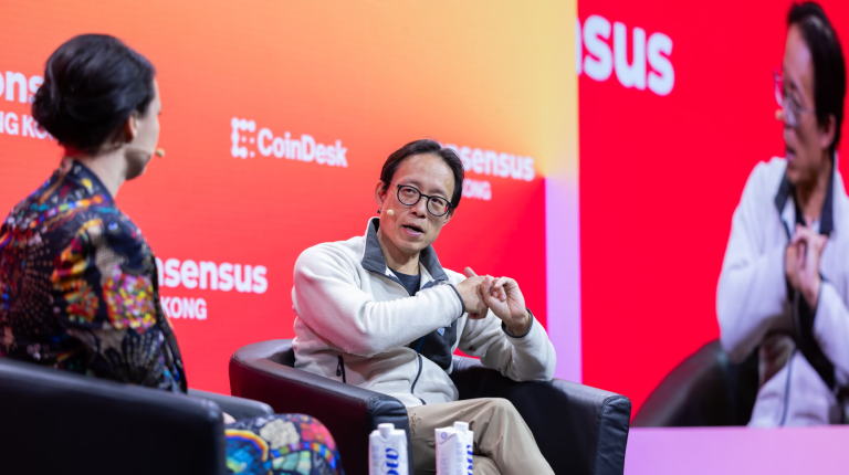 Animoca Brands' co-founder and executive chairman Yat Siu speaks at Consensus Hong Kong (CoinDesk)