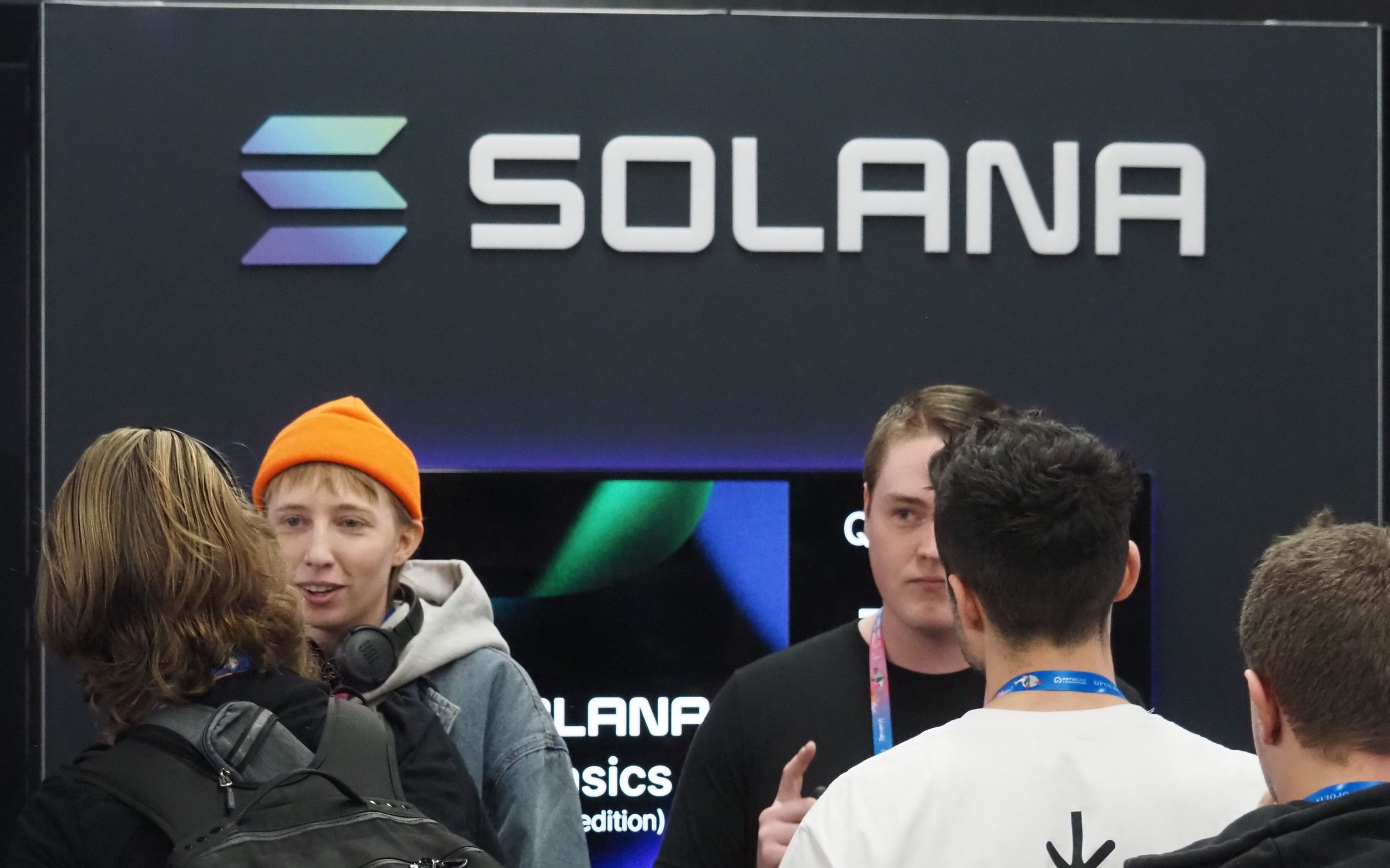 A Solana booth at ethDenver (Danny Nelson)