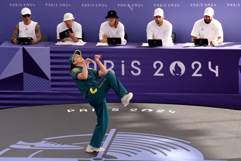 Raygun of Team Australia competing in the 2024 Paris Olympics. (Ezra Shaw/Getty Images)