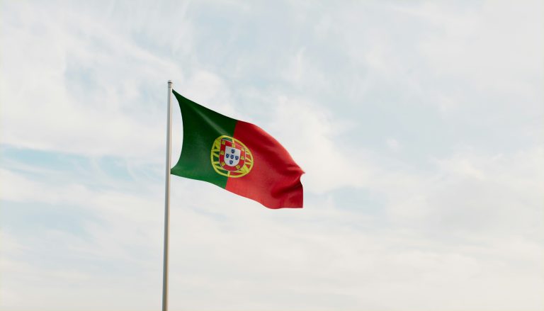 Portugal Flag in Sky